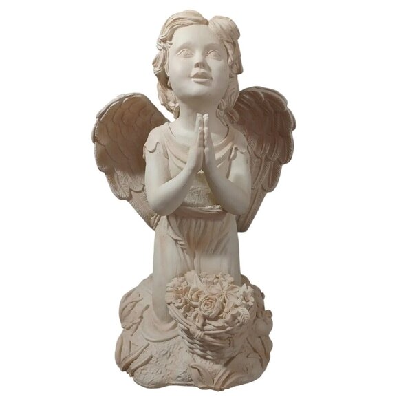 Guardian Angel Praying Statue 13" Indoor Outdoor Memorial or Garden Decor - Picture 2 of 11